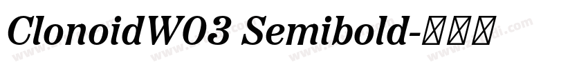 ClonoidW03 Semibold字体转换